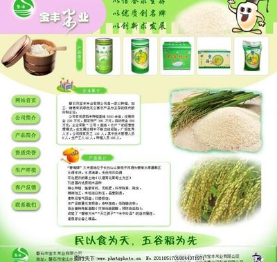 米业网页模板图片
